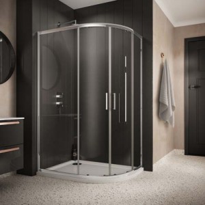 Sommer 6 SOS03 Double Door Offset Quadrant Shower Enclosure 900 x 760mm Chrome Frame