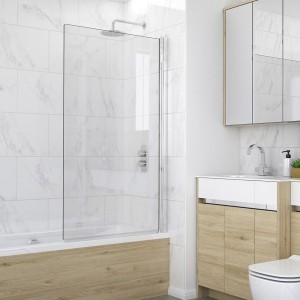 Kudos Inspire Single Panel Bath Screen - 6mm Glass [3BASC6NHS]