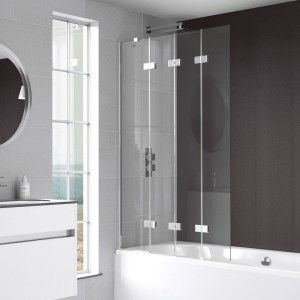 Kudos Inspire 4 Panel Compact Bath Screen 1500 x 950mm (Right Hand) [4BASCOMPRHS]