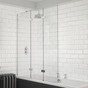 Kudos Inspire 3 Panel Bath Screen 1500 x 1250mm (Left Hand) [4BASCTRIPLEPLHS]