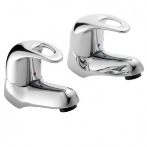 Pegler Izzi Bath Pillar Taps (Pair) - Chrome [4G4092]