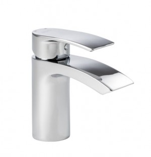 Pegler Lamina Monobloc Basin Mixer with sprung plug waste - Chrome [4K9001]