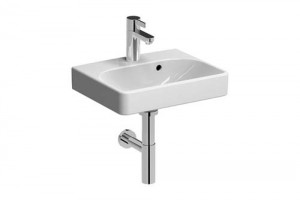 Geberit Smyle Square Hand Basin Square 45cm 1 tap hole handrinse basin - White [500222011]