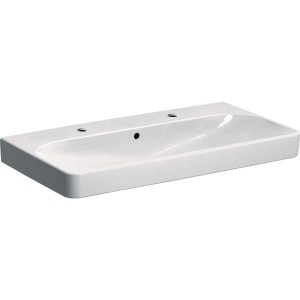 Geberit Smyle Square Basin 90cm Two tap hole - White [500252011]