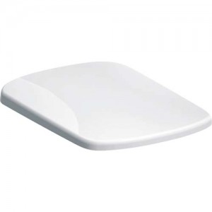 Geberit Selnova Square Toilet Seat - Stainless Steel Hinges - White [500338011]