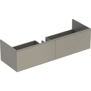 Geberit 500348001 Xeno2 1400mm Vanity Unit with Two Drawers & LED Lighting - Grey (Basin or Brassware NOT Included)