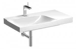 Geberit Xeno2 Basin with Shelf 90cm One tap hole - right hand shelf - White [500533011]