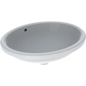 Geberit VariForm Oval Undercounter 50 x 40cm. No tap hole - White [500752012]