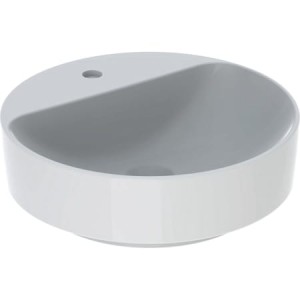 Geberit VariForm Round Sit-on 45cm dia. 1 tap hole no overflow - White [500770012]