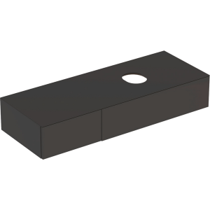 Geberit 501178001 Variform 1350mm Cabinet for Lay-on Basin & Two Drawers - Lava (BASIN NOT INCLUDED)