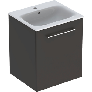 Geberit 501249001 Square S 550mm Slim Basin & One Door Vanity Unit - Lava