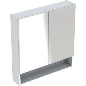 Geberit 501264001 Square S 588mm Mirror Cabinet with Two Doors - White