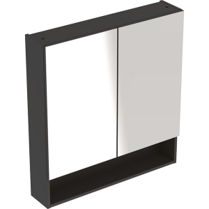 Geberit 501265001 Square S 588mm Mirror Cabinet with Two Doors - Lava