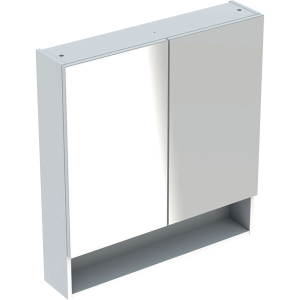 Geberit 501268001 Square S 788mm Mirror Cabinet with Two Doors - White