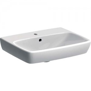 Geberit Selnova Square 55cm Washbasin - White - 1 Tap hole [501462006]