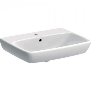 Geberit Selnova Square 60cm Washbasin - White - 1 Tap hole [501464006]