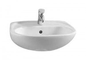 VitrA 50780030623 Commercial Cloakroom Basin 450 x 355mm 2 Tapholes White