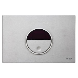 Vitra Pro Electronic Flush Plate - Brushed Chrome [7481440]