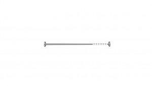 Inda Hotellerie Shower Rail (extendable) 60/90cm - Chrome [A0146AAP]