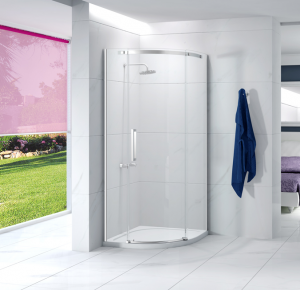 MERLYN A0101NH Ionic Essence Frameless Single Door Quadrant 900mm Right Hand