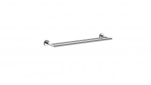 Inda Gealuna Double Towel Rail 50 x 5h x 12cm - Chrome [A1019BCR]