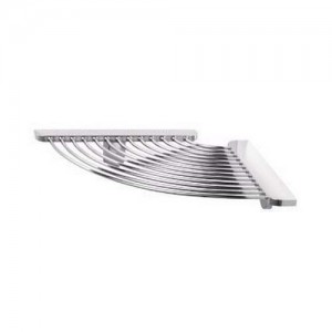 Inda Gealuna Corner Shelf 19 x 4h x 19cm - Chrome [A1331ACR]