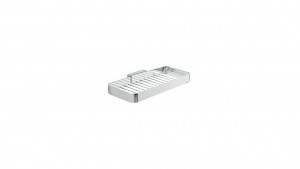 Inda Lea Wide Soap and Sponge Basket 25 x 3 x 12 - Chrome [A1851ACR]