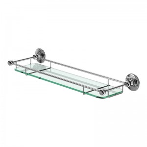 Burlington A18CHR Glass Shelf with Chrome Railing