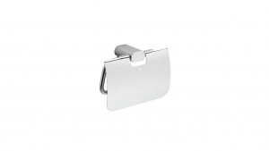 Inda Mito Toilet Roll Holder with Cover 15 x 10h x 5cm - Chrome [A20260CR]