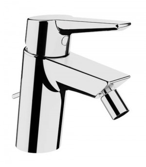 Vitra Solid S Mono Bidet Mixer with pop-up waste - Chrome [42443]