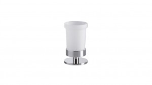 Inda Touch Tumbler and Holder 8 dia x 14cm - Chrome [A4610ZCR21]