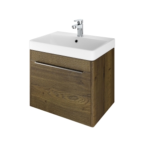 The White Space AMF60TO Americana 58.5cm Wall Hung Vanity Unit - Oak (Basin NOT Included)