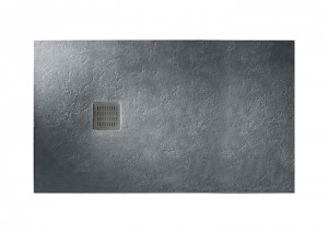 Roca Terran Stonex Rectangular Super Slim Shower Tray 1200x700mm (28mm Height) Charcoal [AP1014B02BC01200]
