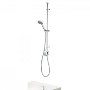 Aqualisa QZD.A1.EV.DVBTX.20 Quartz Classic Smart Digital Exposed Shower/Adjustable Head & Overflow Bath Filler (HP/Combi)