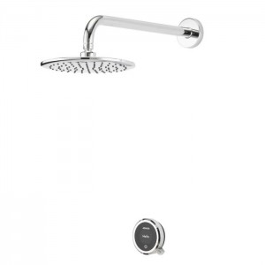 Aqualisa QZST.A1.BR.20 Quartz Touch Smart Digital Concealed Shower/Wall Fixed Head (HP/Combi)
