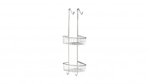 Inda Hotellerie Hook Double Corner Basket - Right Hand 21 x 74h x 33cm - Chrome [AV033ACR]