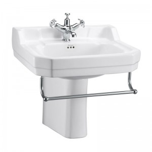 Burlington B11TH Contemporary Basin 580 x 470mm 1 Taphole White