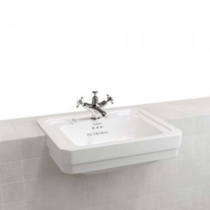 Burlington B121THTRA Bespoke Traditional Edwardian Semi-Recessed Basin 580 x 470mm 1 Taphole