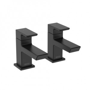 Bristan COB3/4BLK Cobalt Bath Pillar Taps Matt Black