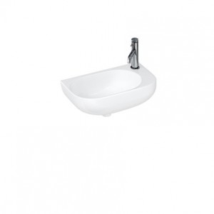 Britton MAR0001 Milan 480mm Right Hand Cloakroom Basin 1 Taphole White