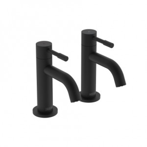 Bristan MI1/2BLK Mila Basin Pillar Taps Matt Black