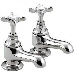 Bristan N3/4CCD 1901 Bath Pillar Taps with Ceramic Disc Valves Chrome