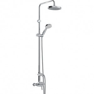 Bristan PM2SQSHXDIVC Prism Exposed Single Control Shower with Rigid Riser Chrome