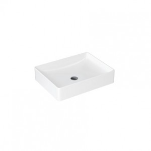 Britton SHR021 Shoreditch Quad Countertop Basin 500mm No Tapholes White