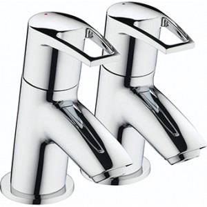 Bristan SM3/4C Smile Bath Pillar Taps Chrome