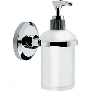 Bristan SO SOAP C Solo Wall Mounted Frosted Glass Soap Dispenser Chrome