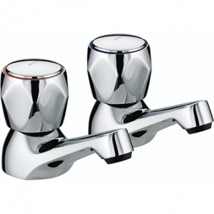 Bristan VAC1/2CMT Club Basin Pillar Taps Chrome