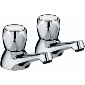 Bristan VAC3/4CMT Club Bath Pillar Taps Chrome