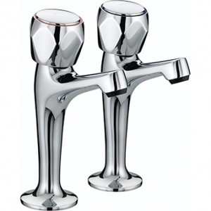 Bristan VACHNKCMT Club High Neck Pillar Taps Chrome