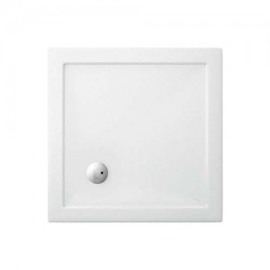 Britton Zamori Square Shower Tray 800mm White (Waste NOT included) [Z1160]